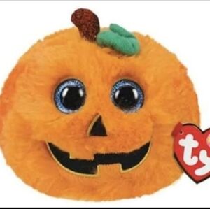 Ty Puffies Seeds the Pumpkin Plush Halloween Mini